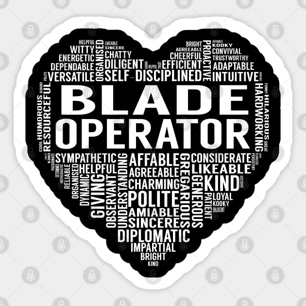 Blade Operator Heart Sticker by LotusTee